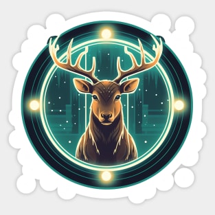 Deer in Ornament, Love Deers Sticker